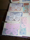 Set of 17 Handmade Butterfly Cards
