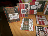 Set of 12 Winter Wonderland Handmade Christmas Cards