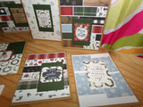 Set of 8 Merry & Bright Handmade Christmas Cards