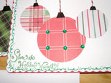 Scalloped Ornaments Christmas Cards - Set of 9