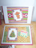 Gingerbread Man Stamped Holiday Cards - Set of 5