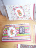 Gingerbread Man Stamped Holiday Cards - Set of 5