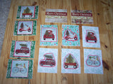Vintage Transport Christmas Cards - Set of 12