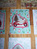Vintage Transport Christmas Cards - Set of 12