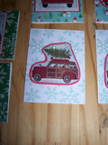 Vintage Transport Christmas Cards - Set of 12