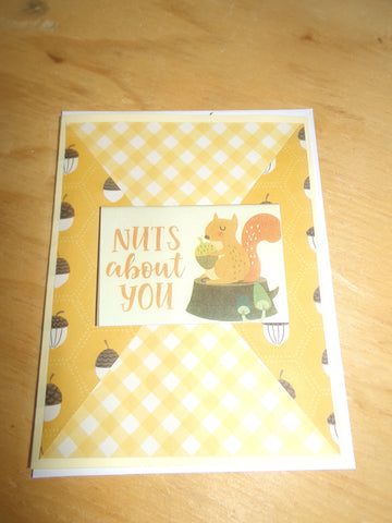"Nuts About You" Card - Acorns