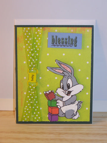Blessing Baby Rabbit Card