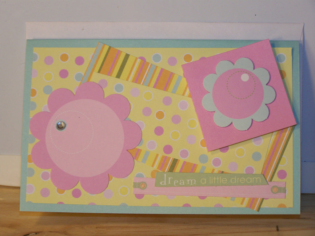 Any Occasion Card - "dream a little dream" flowers