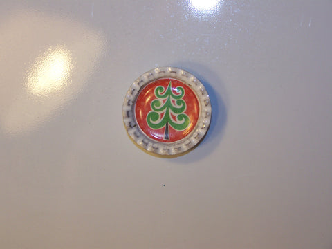 Christmas Tree Bottlecap Magnet