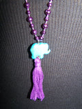 16" Beaded Necklace (Elephant) with Tassel