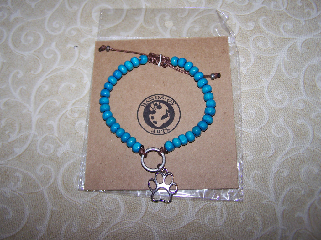 Beaded Bracelet with Dog Lover Charm