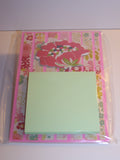 Flowered Acrylic Sticky Note Holder
