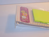 Flowered Acrylic Sticky Note Holder