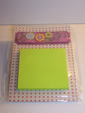 Flowered Acrylic Sticky Note Holder