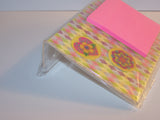 Flowered Acrylic Sticky Note Holder