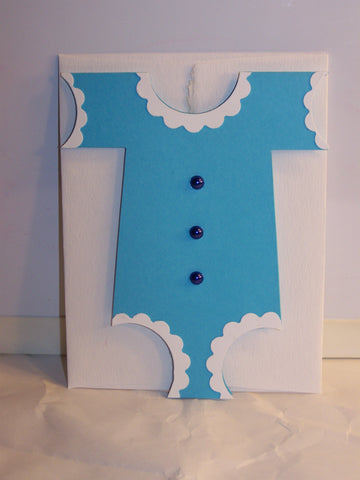 Blue Onesie - Baby Card