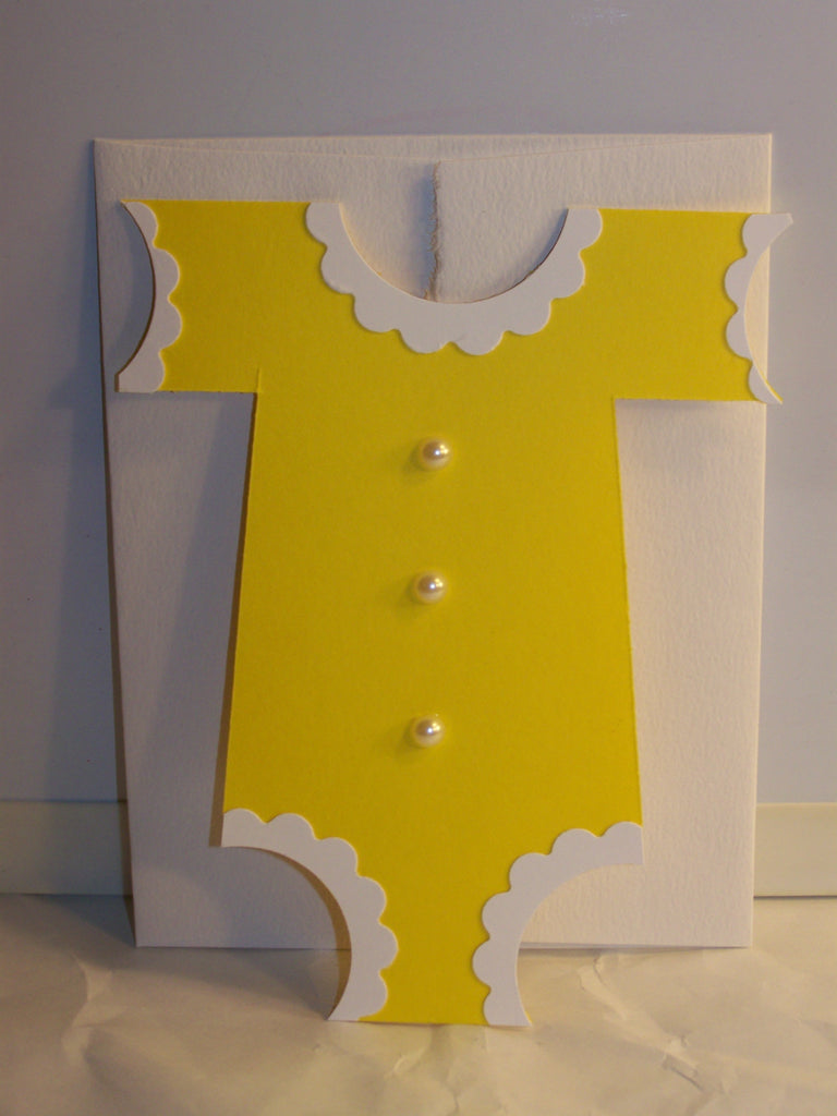 Yellow Onesie - Baby Card