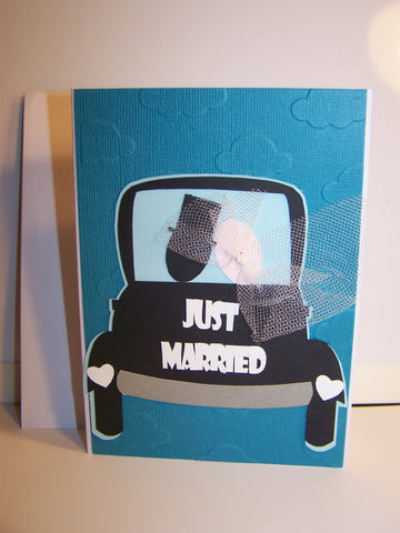 Just Married Car Wedding Card