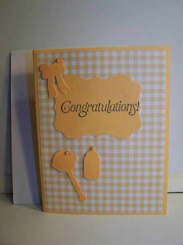 Congratulations Orange Baby Card