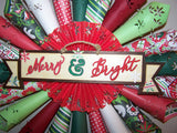 18" Merry & Bright Holiday Paper Wreath