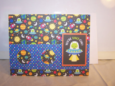 You're Space-Cial! Alien and Spaceship Punny Special Occasion Card